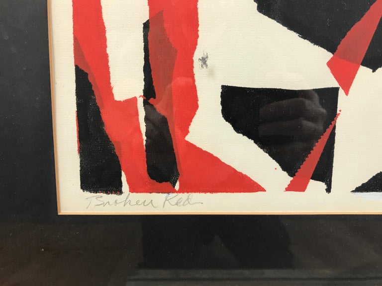 John Otterson “Broken Red” Abstract Serigraph, Signed and Numbered
