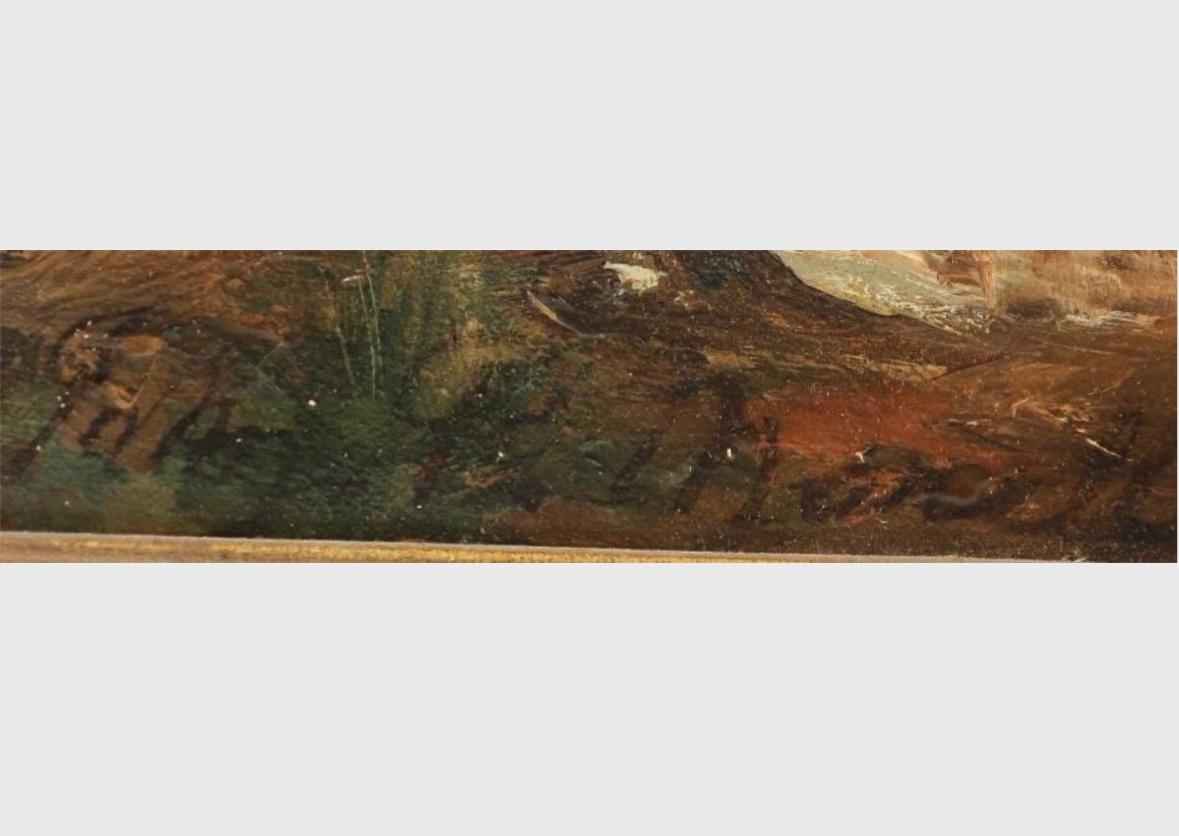 John P. Morelle 19. Jahrhundert original Öl auf Leinwand 