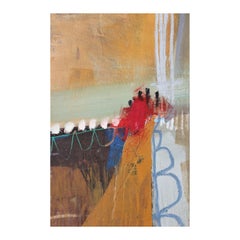 Yellow, Red, Blue, and Green Toned Abstract Geometric Painting (1/4)