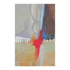 Yellow, Red, Blue, and Green Toned Abstract Geometric Painting (3/4)