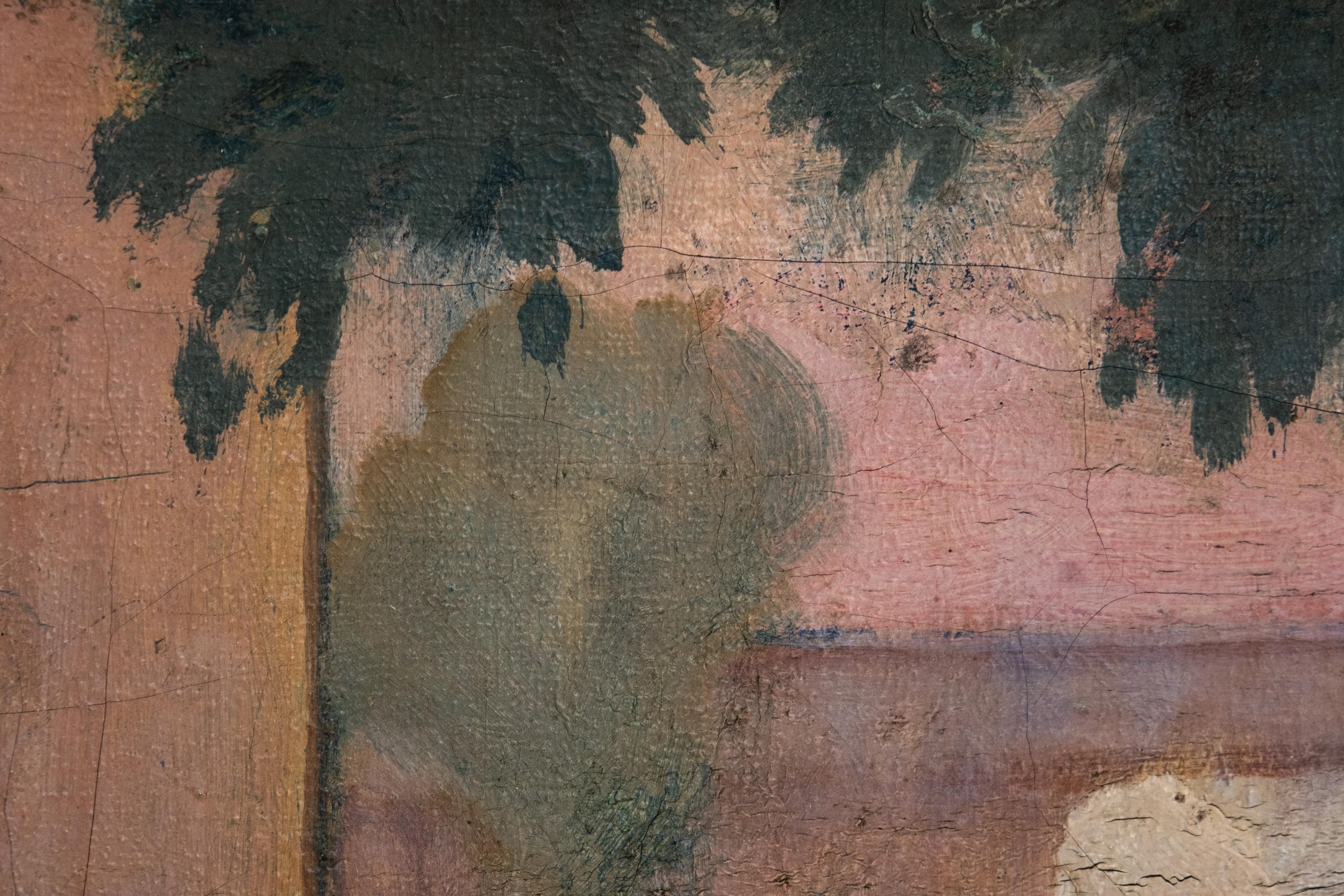 John Palmer Wicker, 'Two Women in a Landscape, No. 22'. Oil painting on Canvas 1