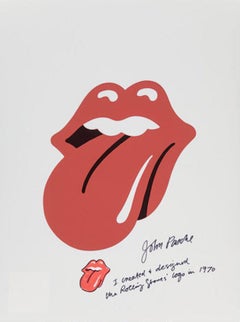 John Pasche 'The Rolling Stones Tongue and Lips', signed print