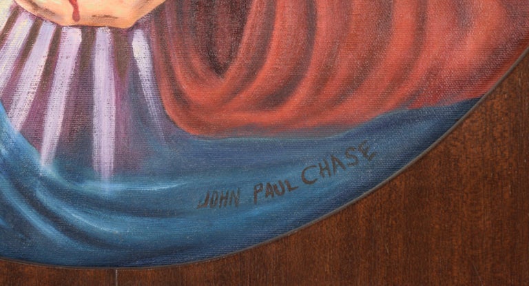 John Paul Chase - Portrait of Jesus and Sacred Heart by John Paul Chase ( Dillinger Associate) For Sale at 1stDibs