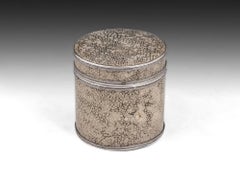 John Paul Cooper Shagreen Walnut Cylindrical Box, 20th Century