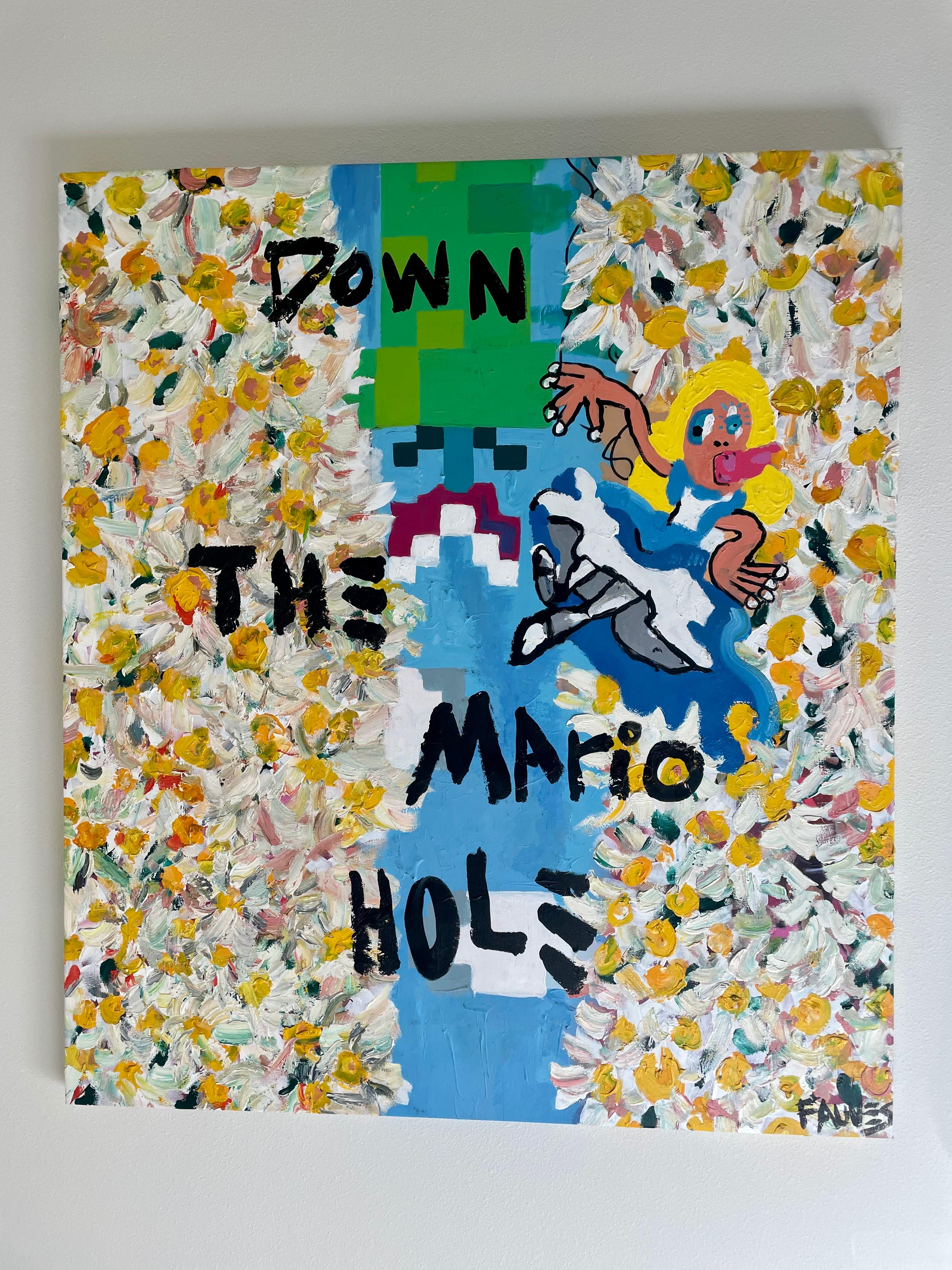 „Down The Mario Hole“ Gemälde in Mischtechnik 47