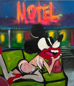 Peinture pop art « Free From Sin » (55 x 47 pouces) de John Paul Fauves