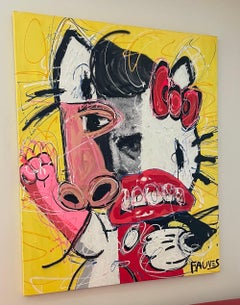 "Hello Deans" (James Dean) Peinture Pop Art 67 x 54 pouces par John Paul Fauves