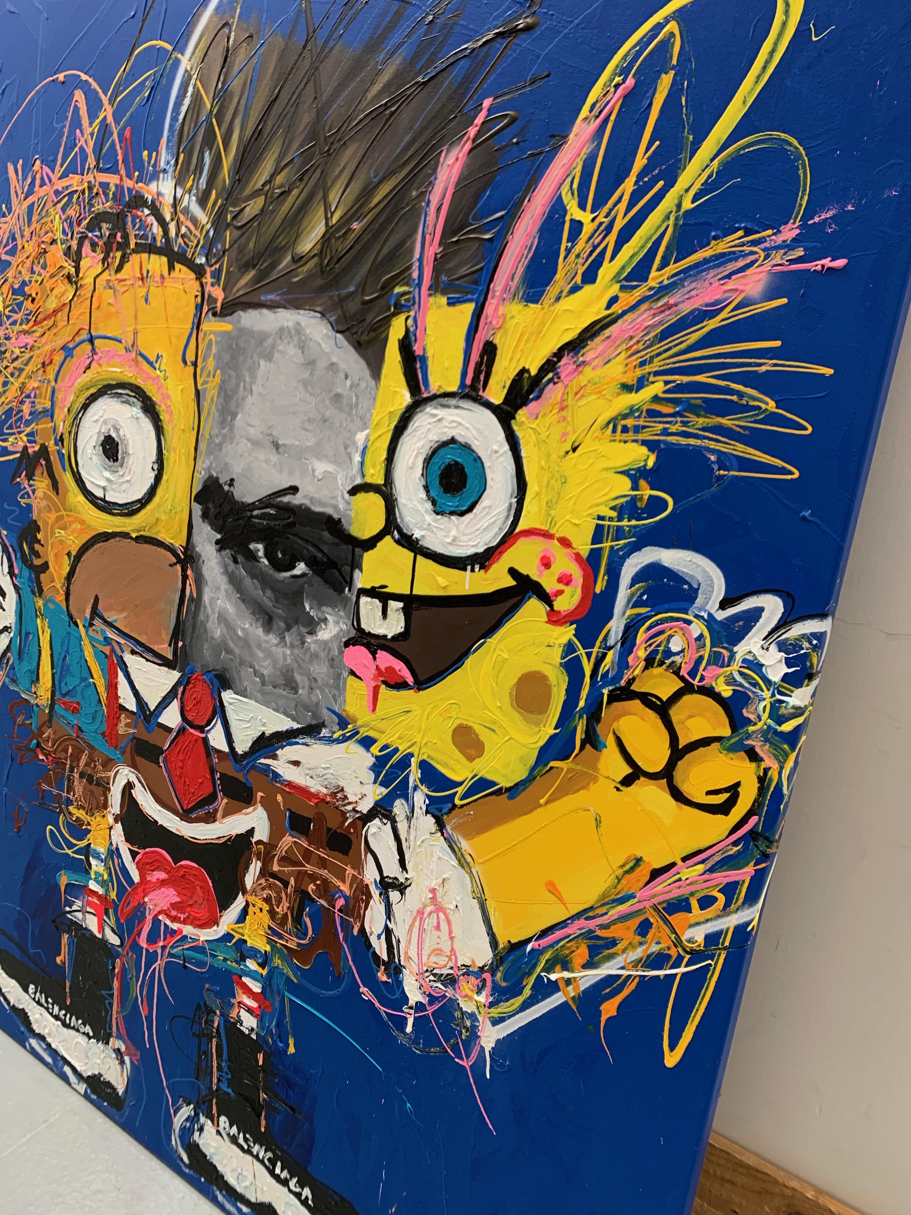 „James BOB“ Pop Art James Dean Gemälde 66 x 52 Zoll von John Paul Fauves im Angebot 7