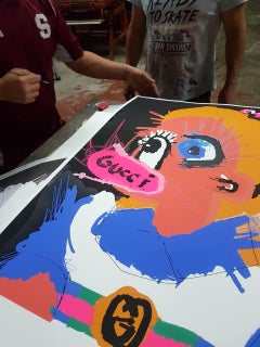 "Alice" Silkscreen Print 39"x28" in Ed. 39/50 by John Paul Fauves
