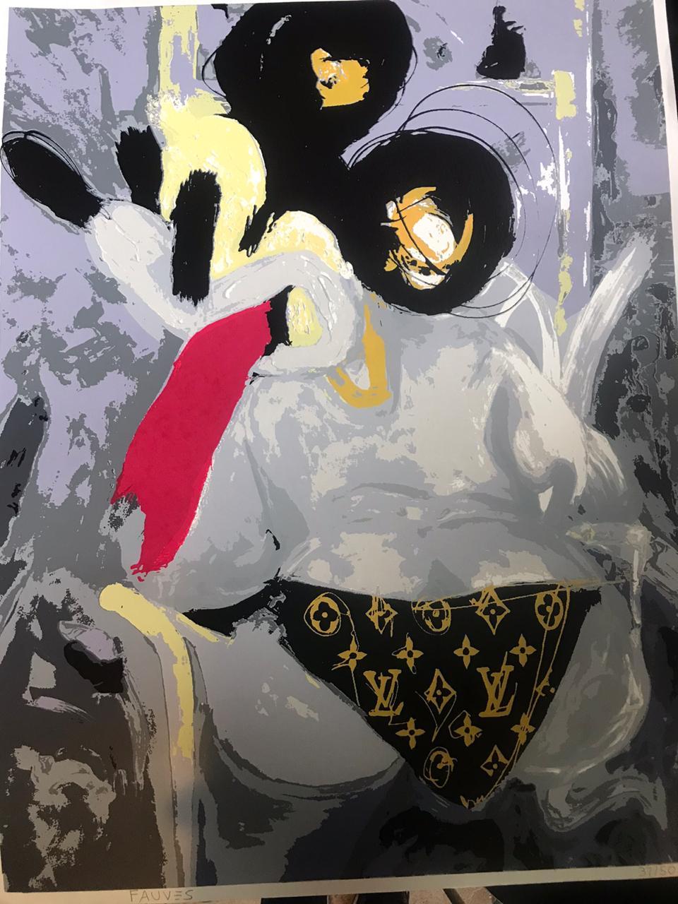 "Mickey under Louis" Silkscreen Print 39"x28" in Ed. 37/50 by John Paul Fauves 



ABOUT John Paul FAUVES: 
John Paul Fauves (born in 1980) is a contemporary Artist from Costa Rica . His artistic journey started at a very young age after he became a