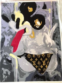 "Mickey under Louis" Silkscreen Print 39"x28" in Ed. 40/50 by John Paul Fauves