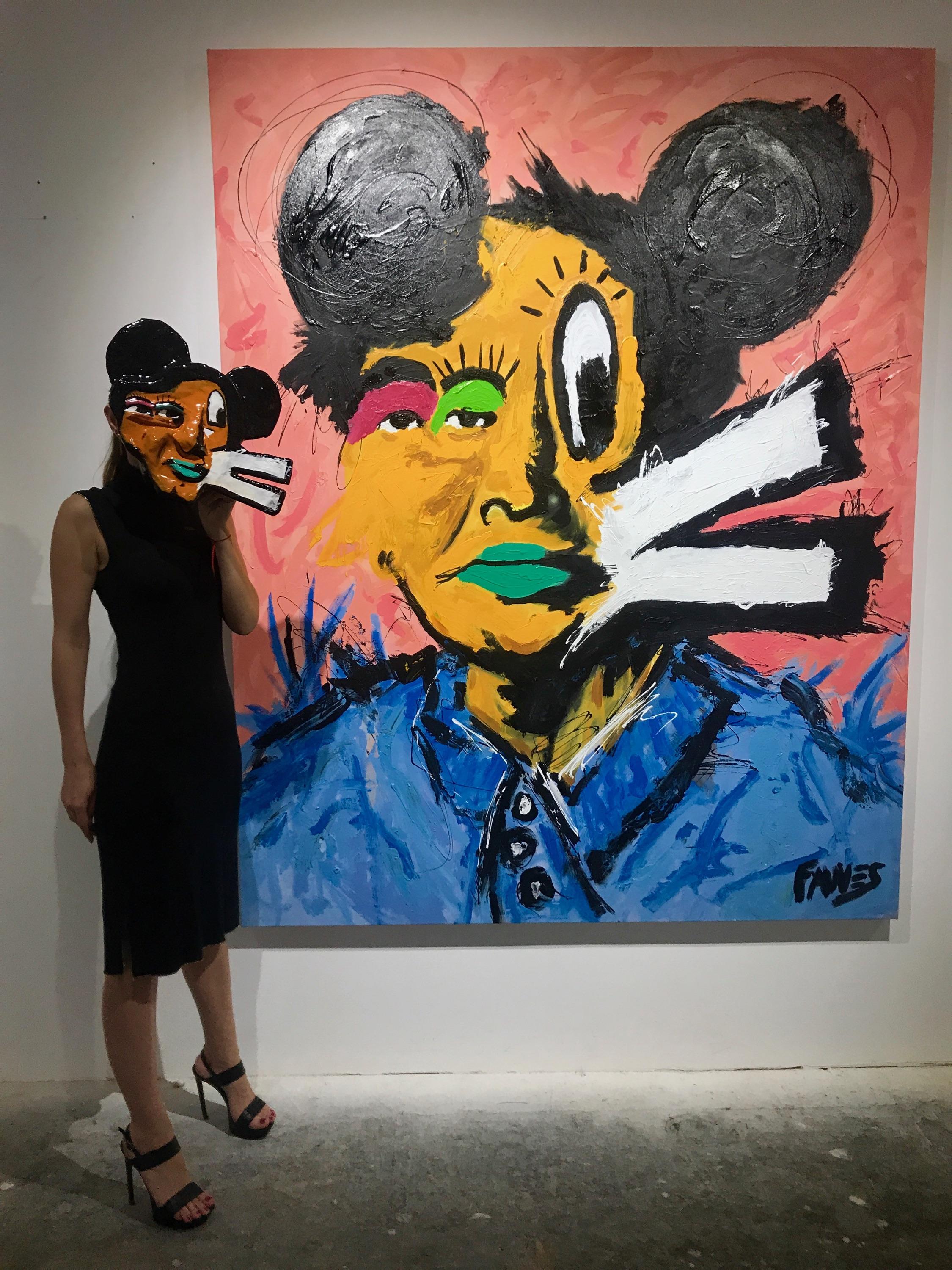 One of a kind collectible mask by John Paul Fauves 
Acrylic over paper mache

John Paul Fauves (born in 1980) is a contemporary Artist from Costa Rica . His artistic journey started at a very young age after he became a student of Joaquin Rodriguez