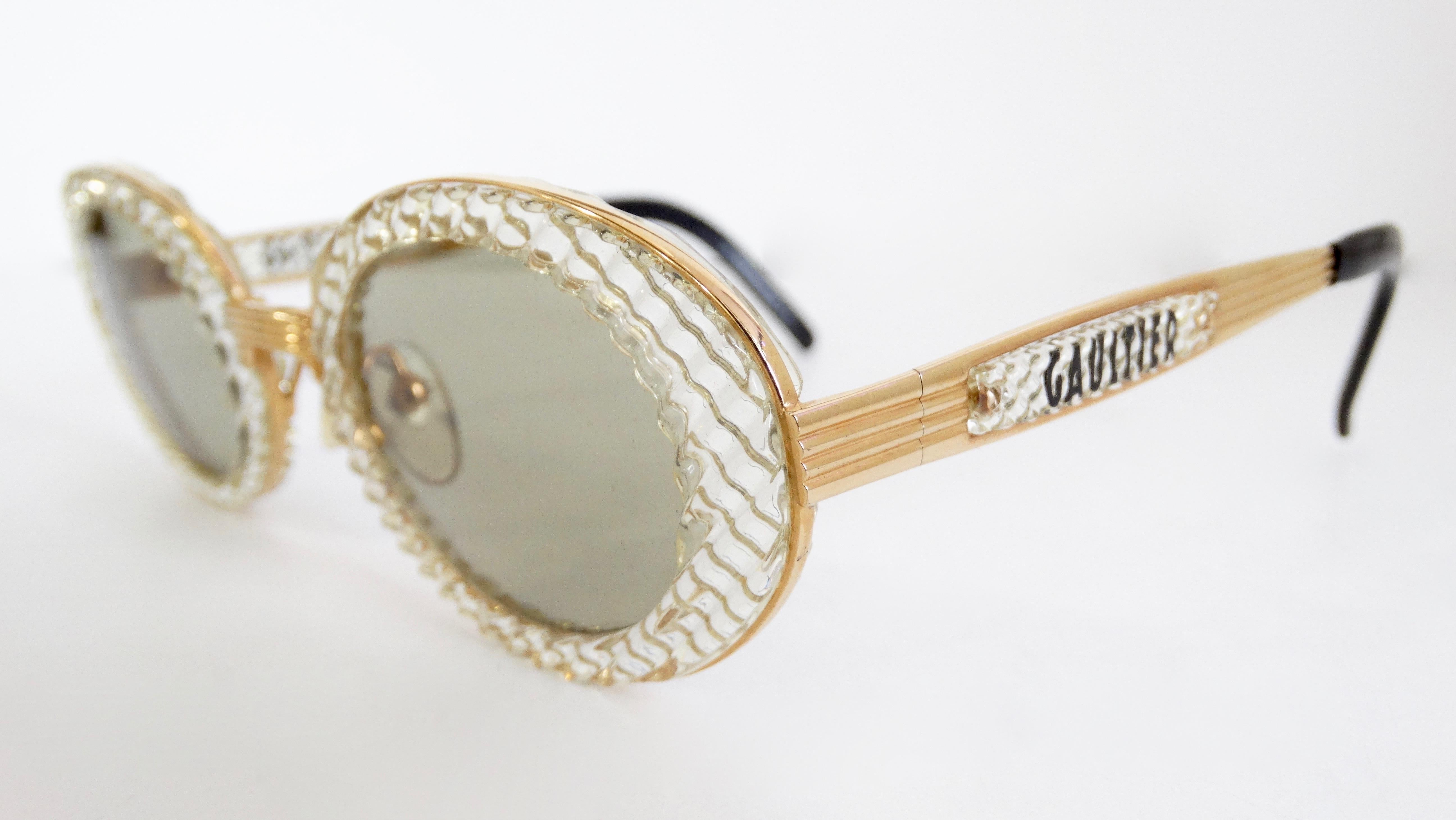 vintage jean paul gaultier 1990 oval good sunglasses