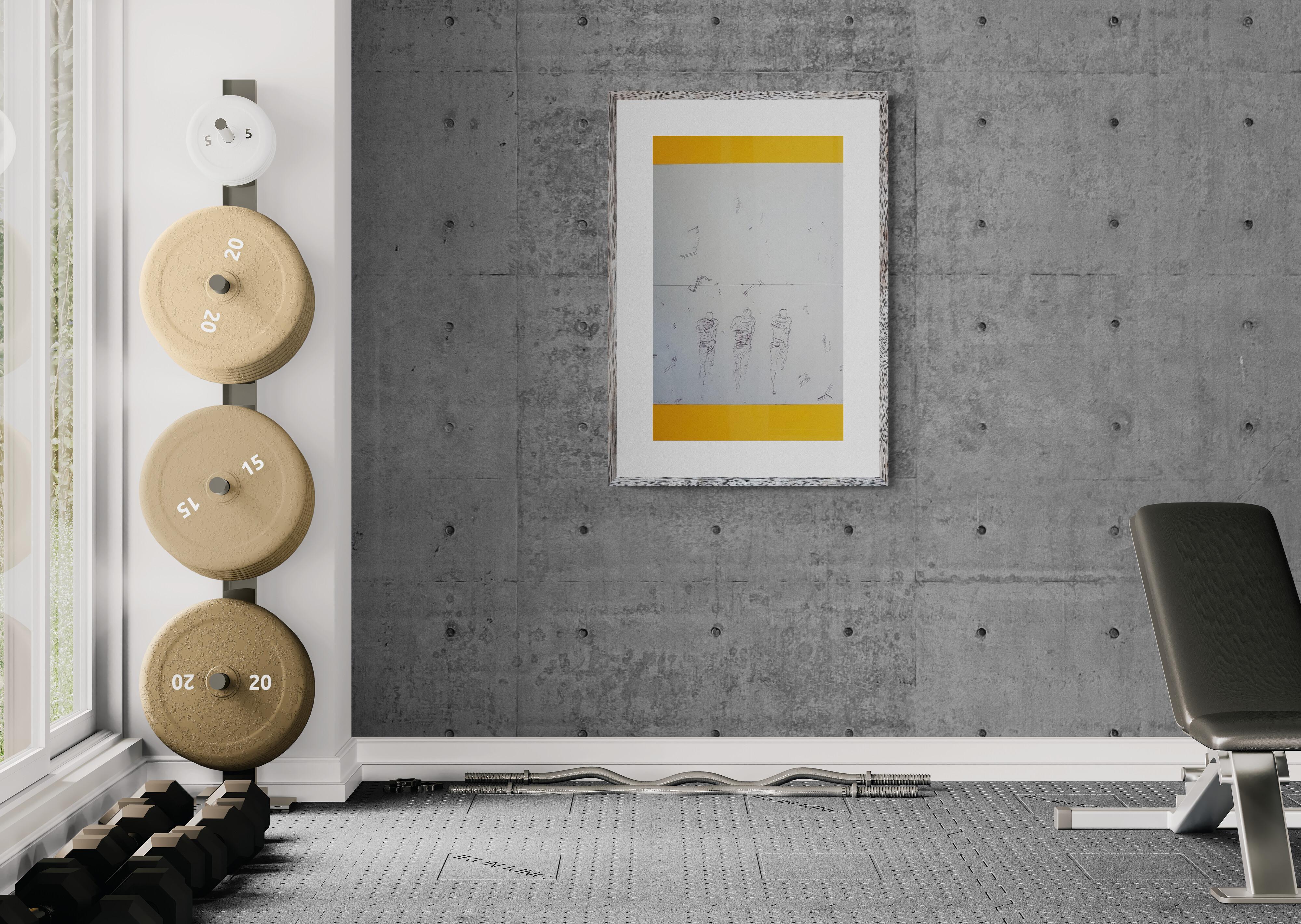 Silver Sprinters - Olympia 1974 (Serigrafia, Astratto, Mid-Century, Moderno) in vendita 1
