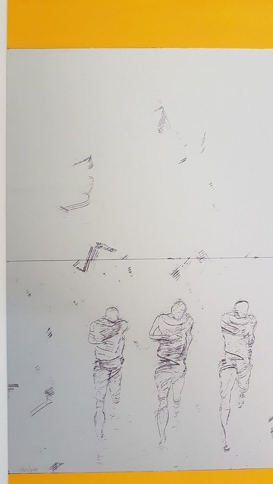 Silver Sprinters - Olympia 1974 (Serigrafia, Astratto, Mid-Century, Moderno) in vendita 4