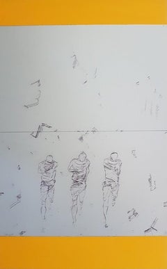 Sprinters Olympia 1974 (impression sérigraphiée, abstraite, moderne du milieu du siècle dernier)