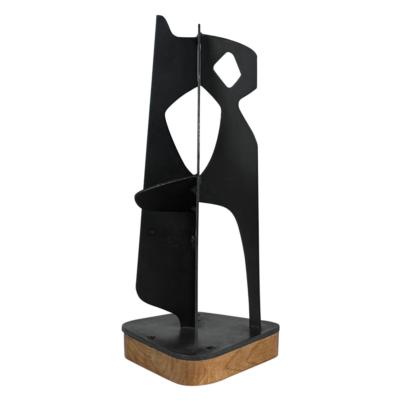 John-Paul Philippe Abstract Sculpture on Wood Base