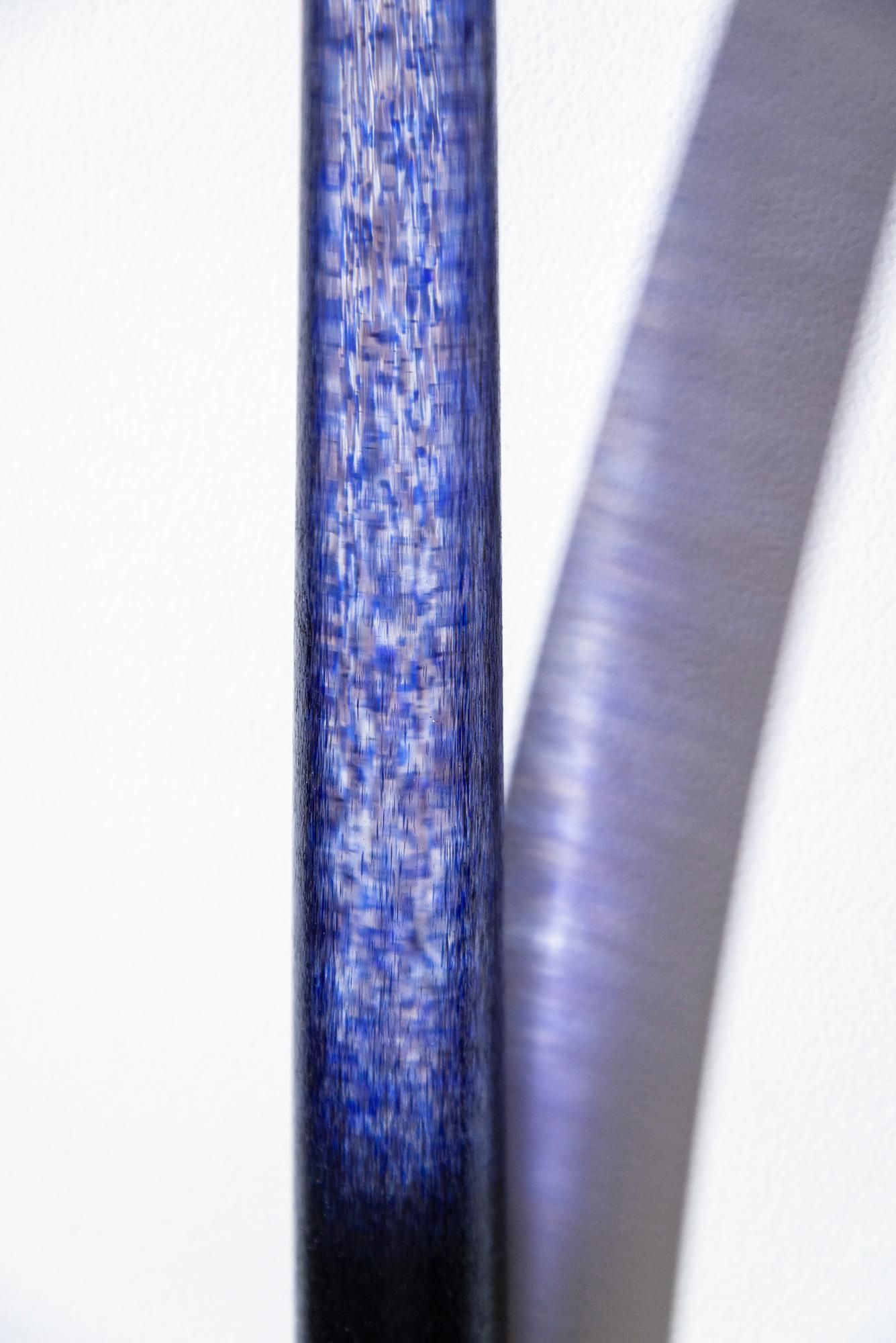 2° of Sky - blue, contemporary, blown glass, wall sculpture For Sale 7