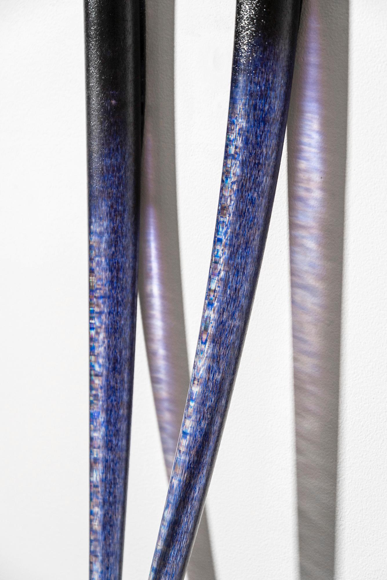 2° of Sky - blue, contemporary, blown glass, wall sculpture For Sale 9