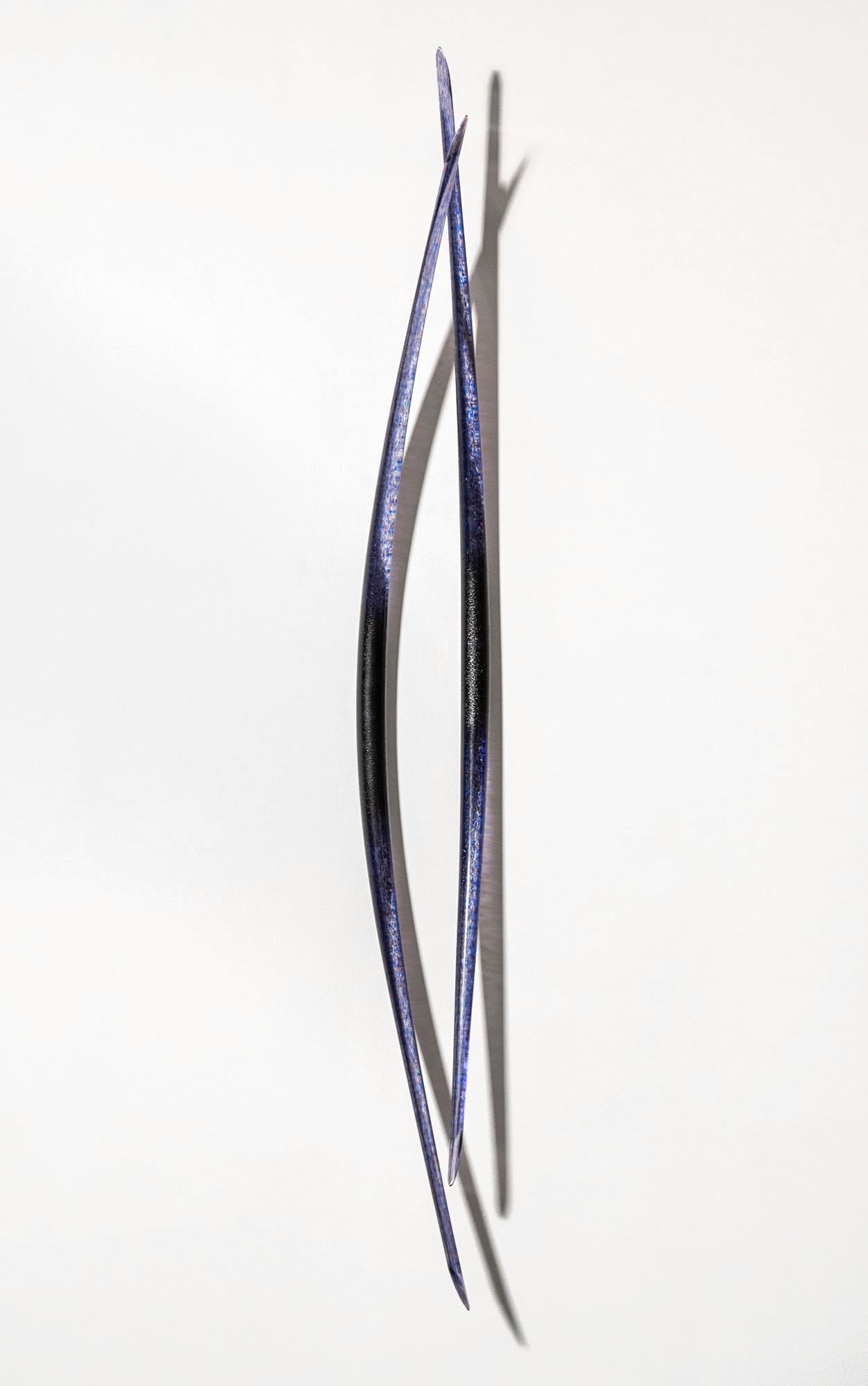 2° of Sky - blue, contemporary, blown glass, wall sculpture For Sale 12