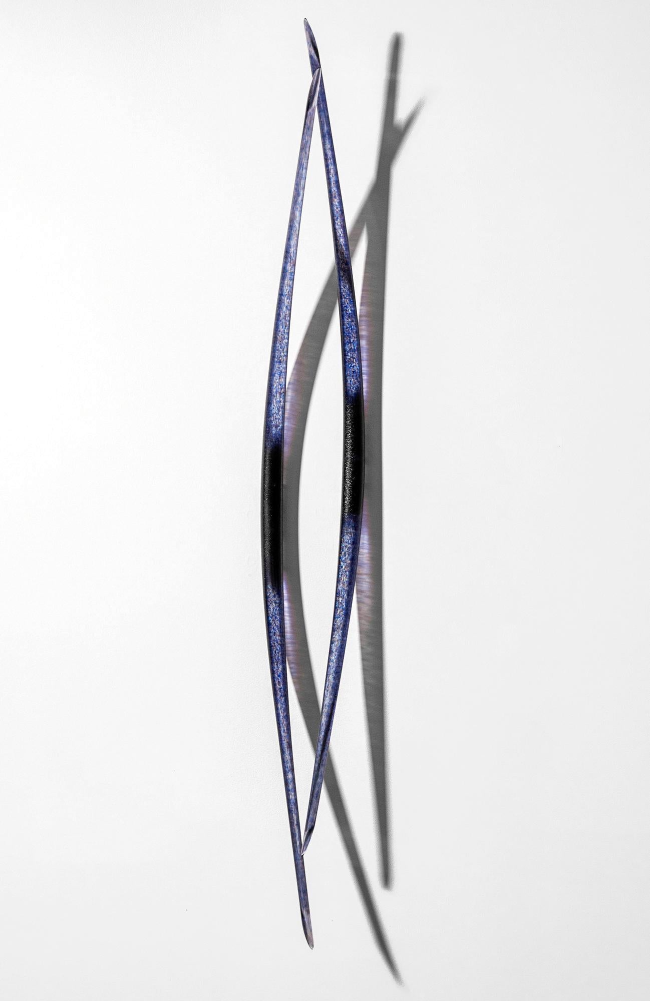 2° of Sky - blue, contemporary, blown glass, wall sculpture - Abstract Sculpture by John Paul Robinson