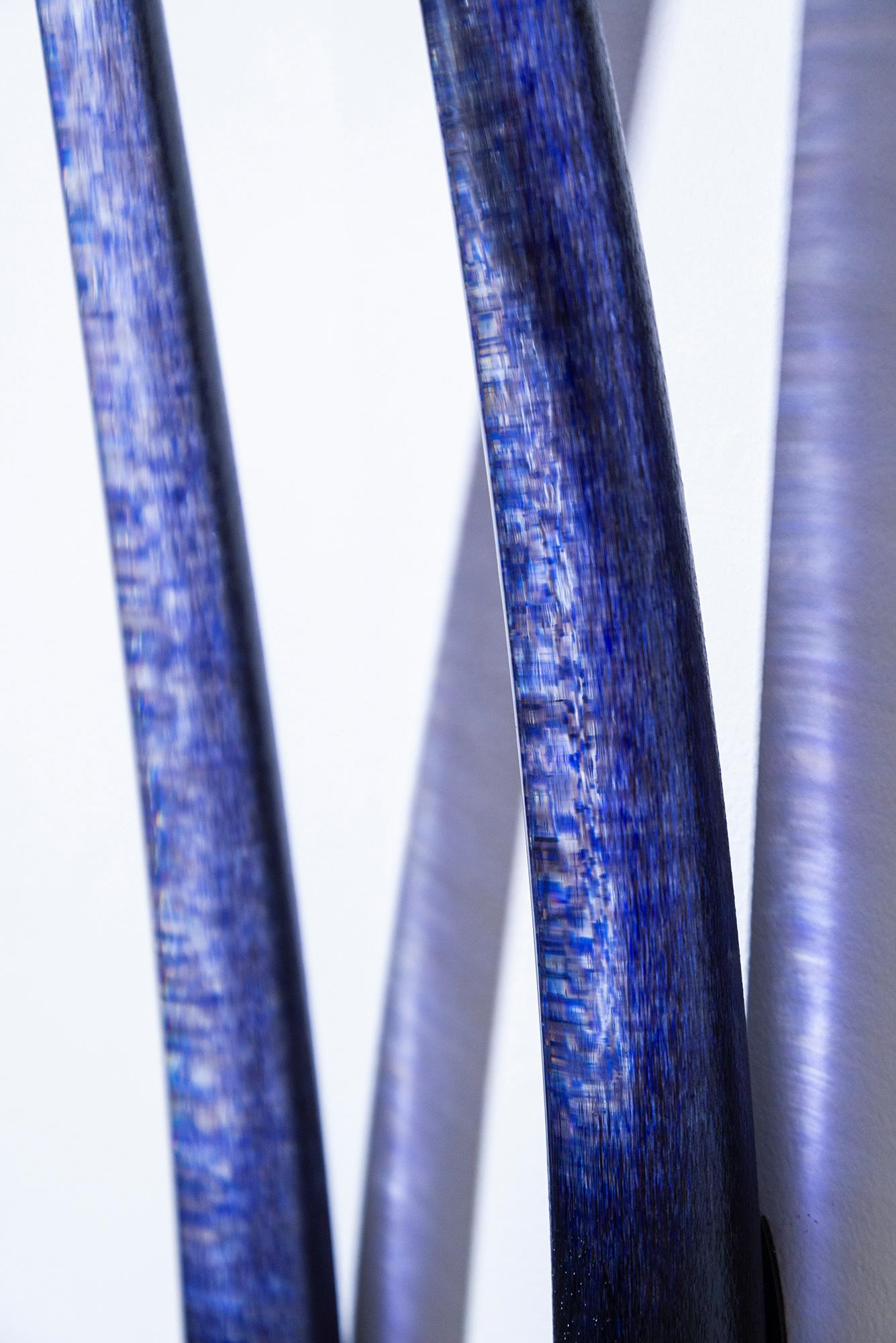 2° of Sky - blue, contemporary, blown glass, wall sculpture For Sale 4