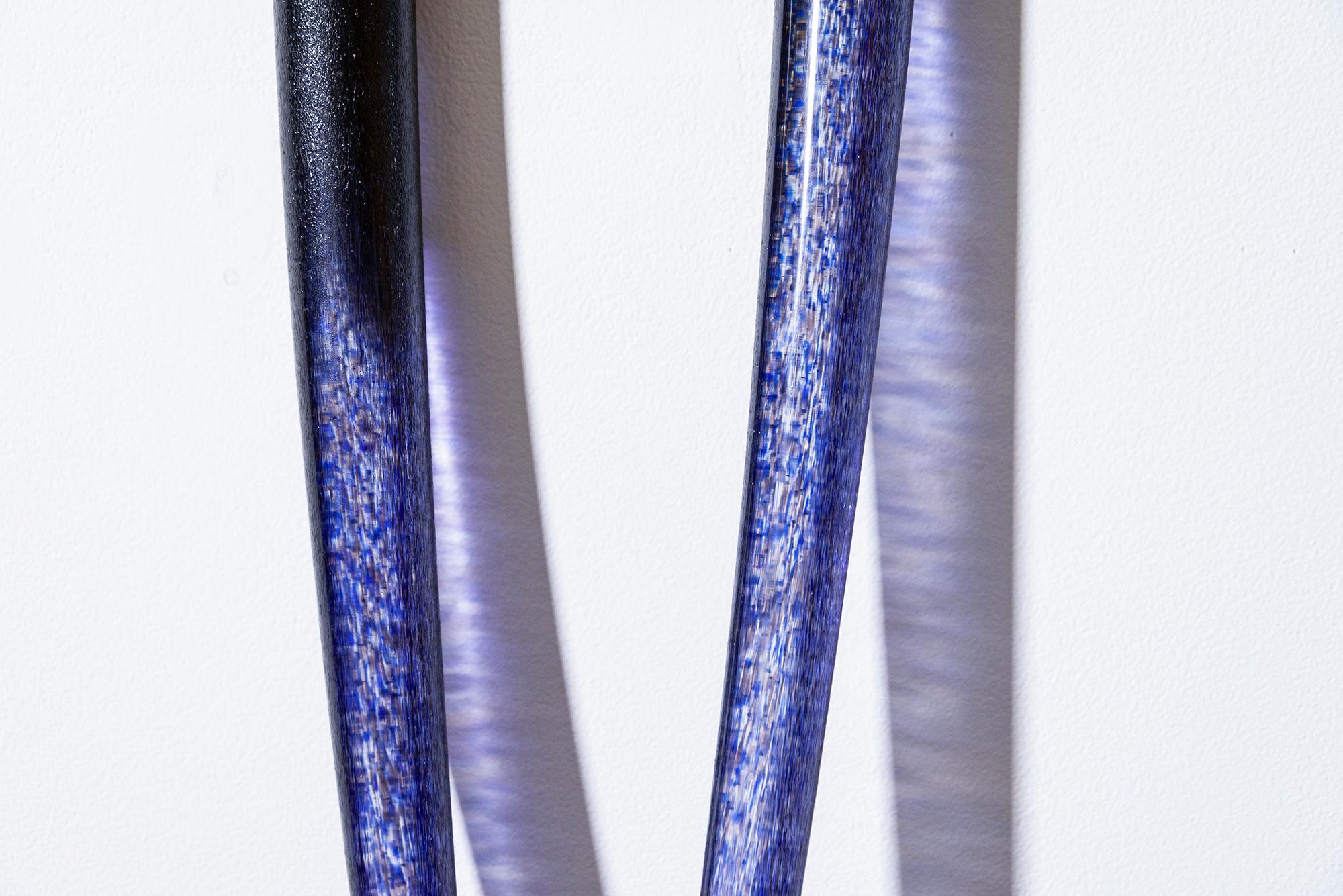 2° of Sky - blue, contemporary, blown glass, wall sculpture For Sale 6