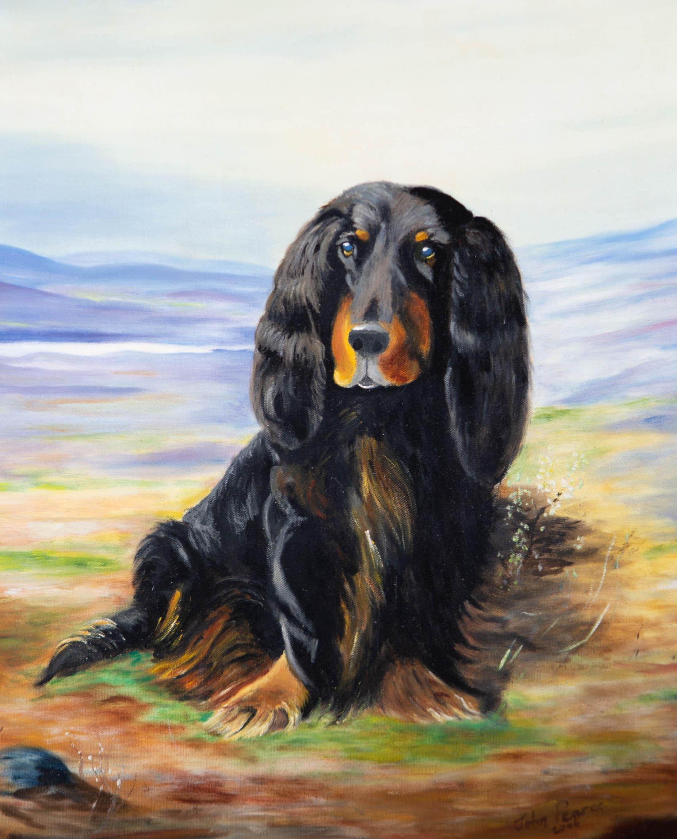 John Pearce - 2006 Öl, Gordon Setter 1