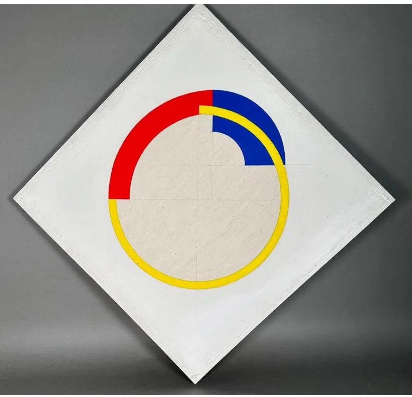 Op Art Hard Edged Abstract Geometric Mod Painting John Pearson