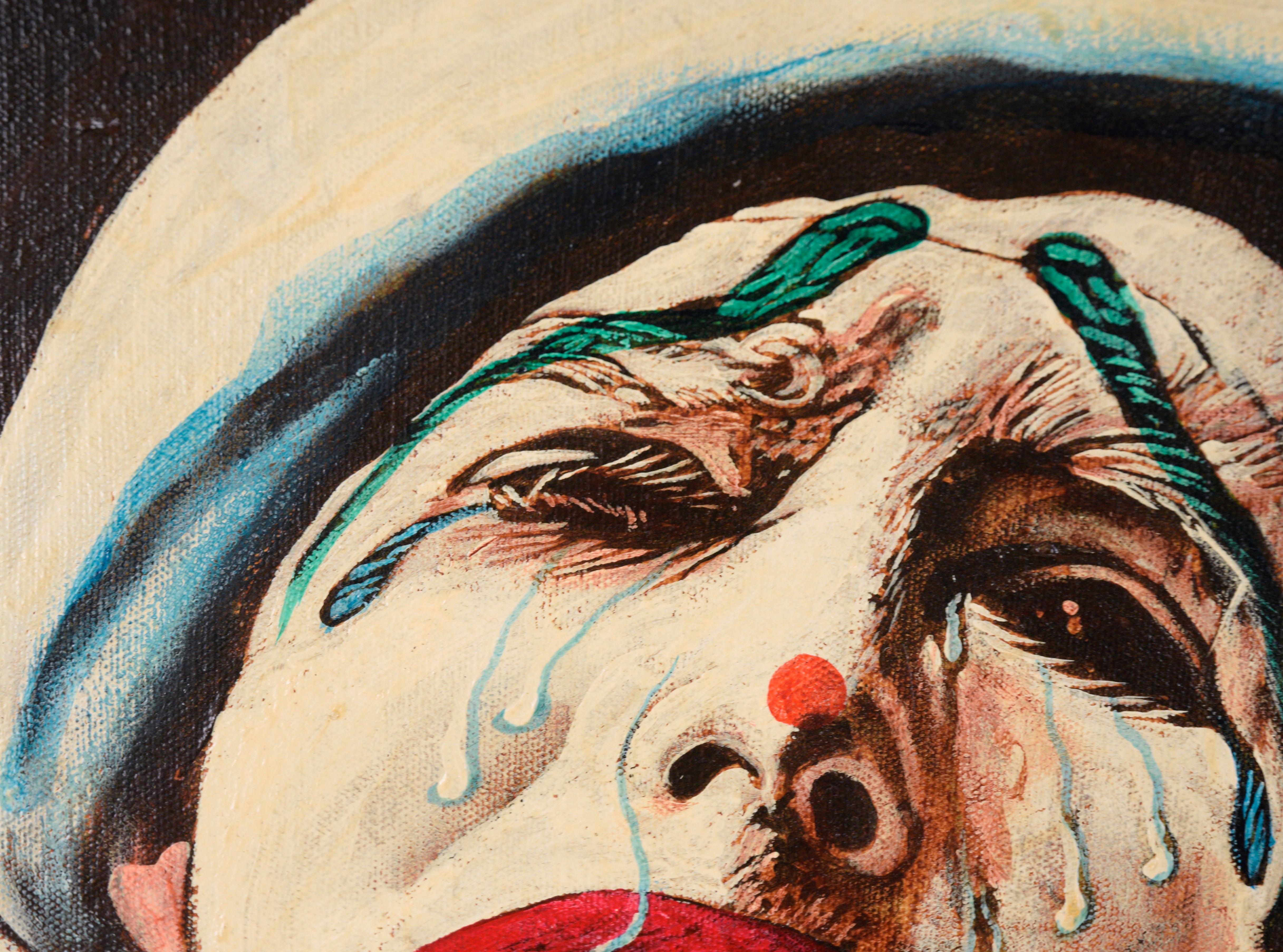 crying clown painting
