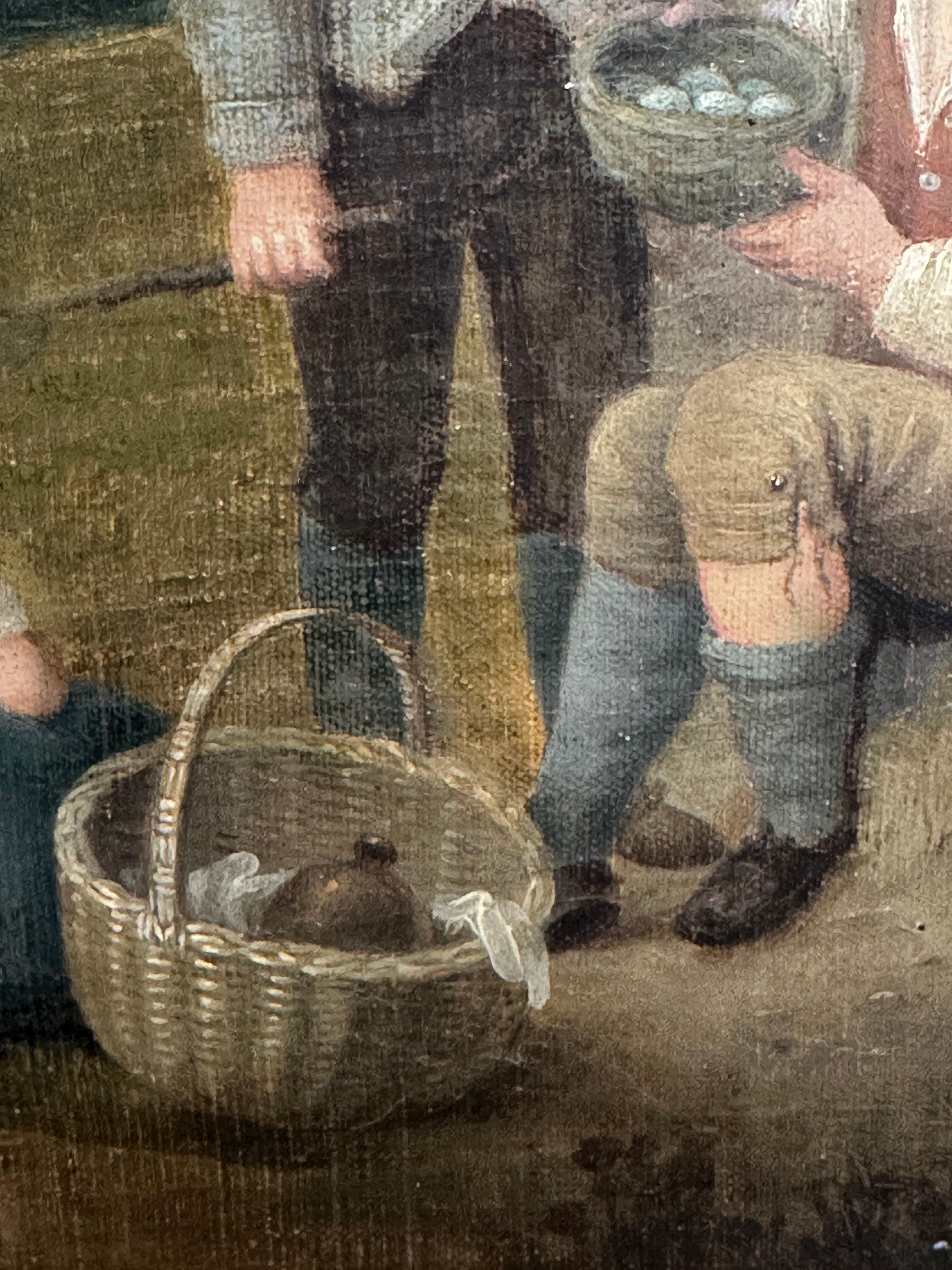 Enorme paesaggio industriale ad olio inglese del 1820 con mulini e bambini che fanno un picnic in vendita 1