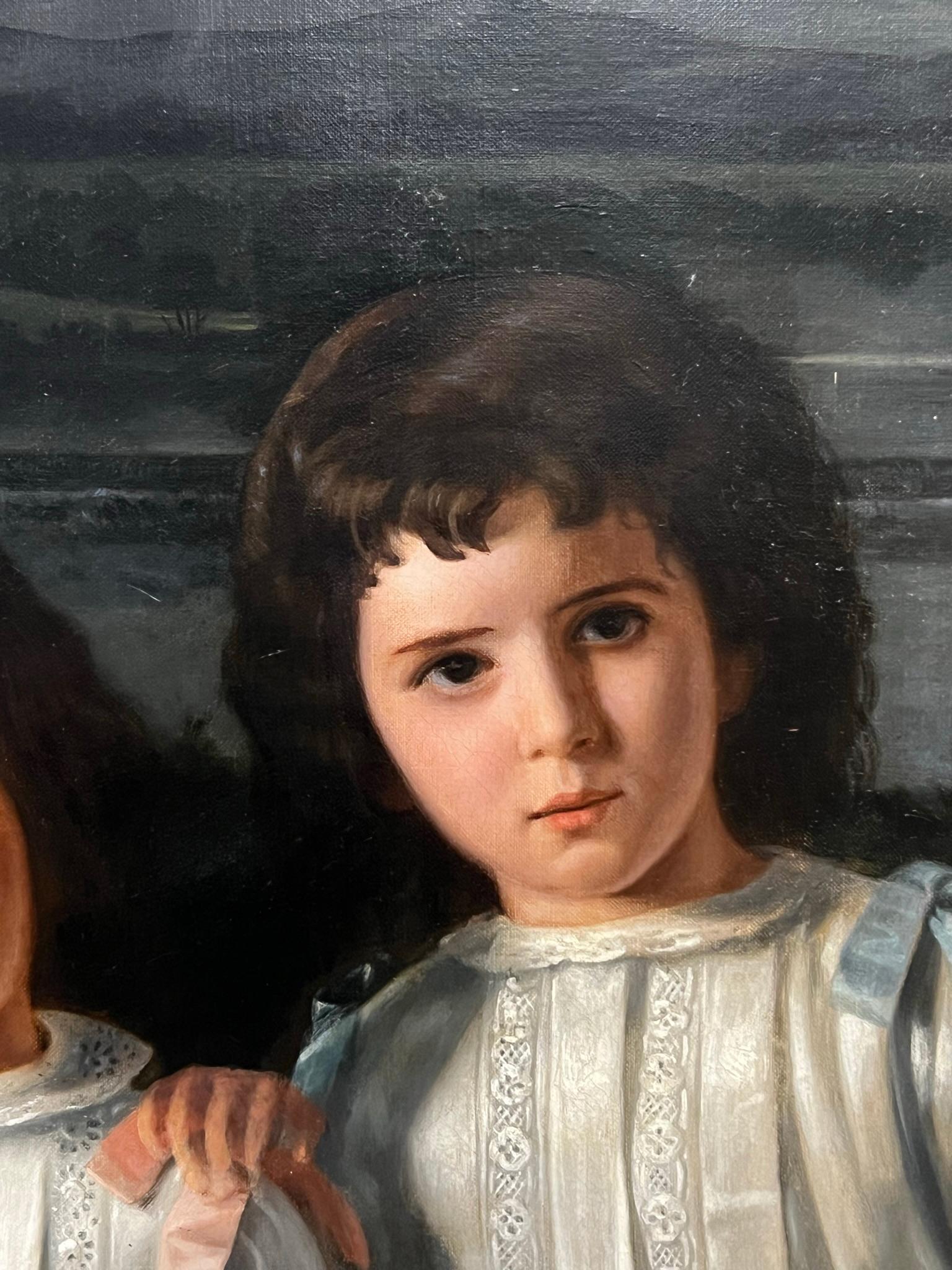 Antiquités MUSEUM 1890 CUBAN Peinture, L'ARTISTE GRAND CHILDREN  en vente 2