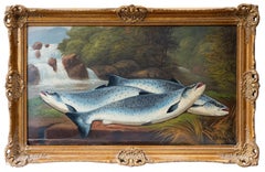 Salmone lungo il fiume, John Russell, firmato