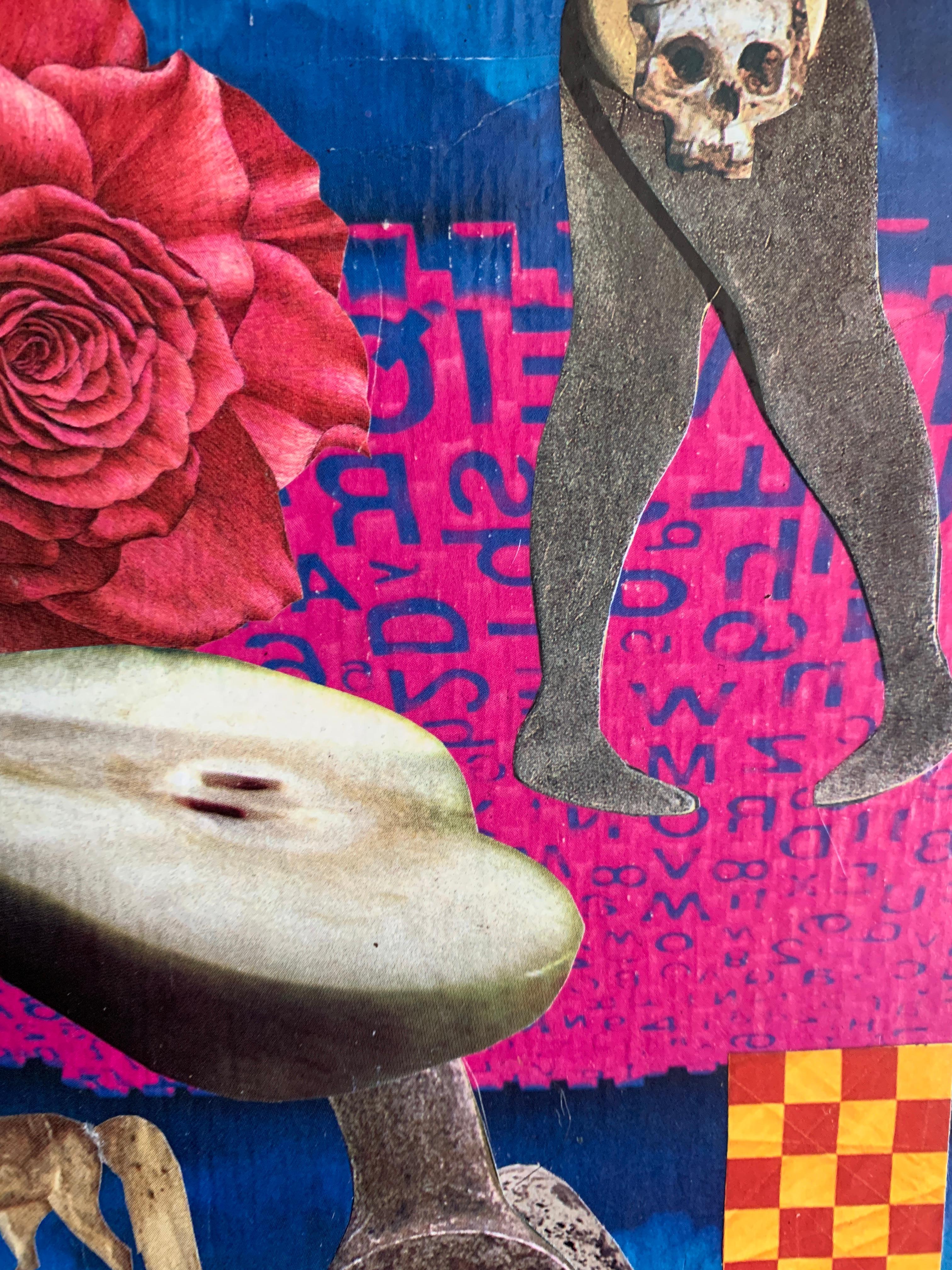 Abstrakte Papiercollage „Die Birne, die Rose, die Wrench“ von John Peters, 2005 im Angebot 2
