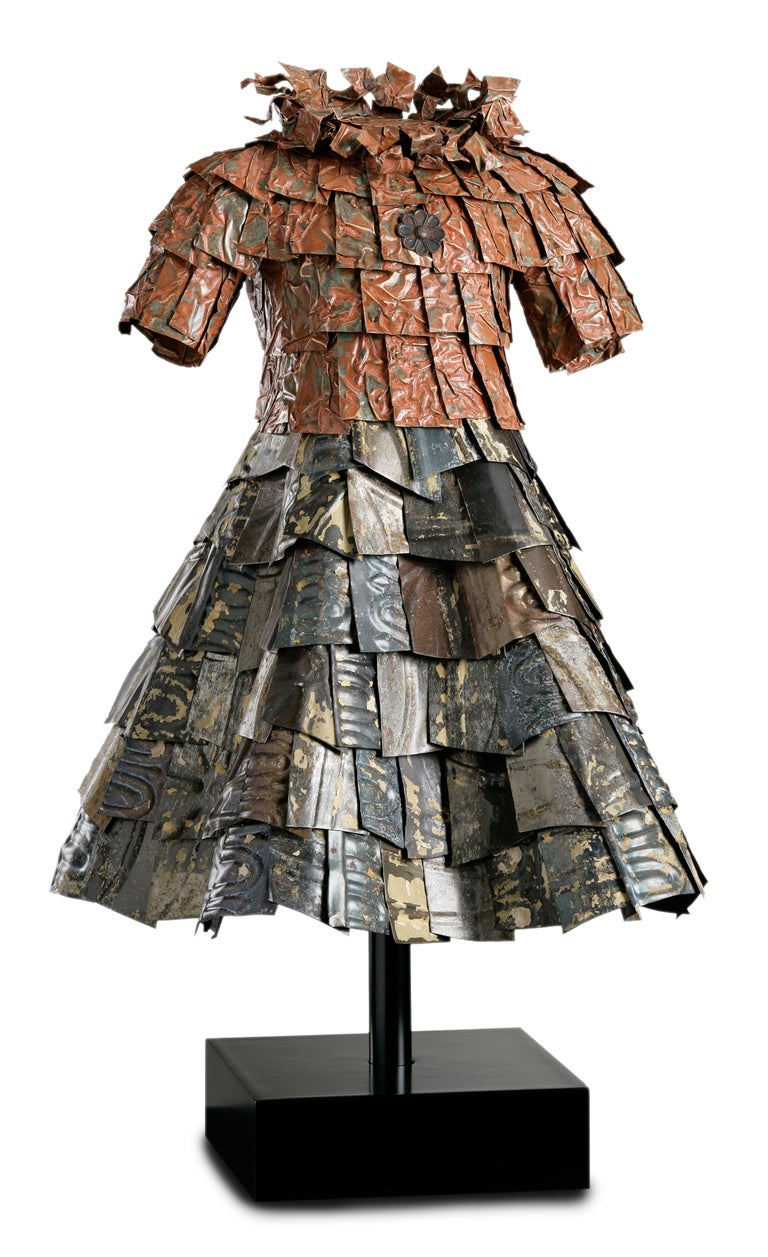 John Petrey - 'Piper' Mixed Media, Found Object Sculpture of a Dress at ...
