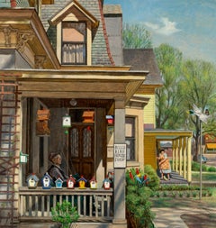 Bill's Bird House, Original Cover Painting for The Saturday Evening Post