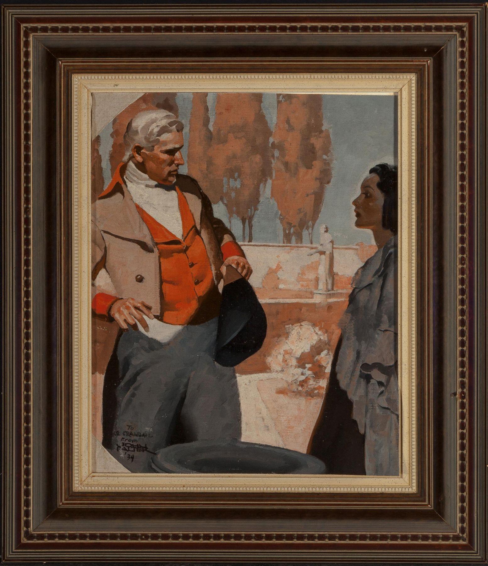 Die Konfrontation, 1934 – Painting von John Philip Falter