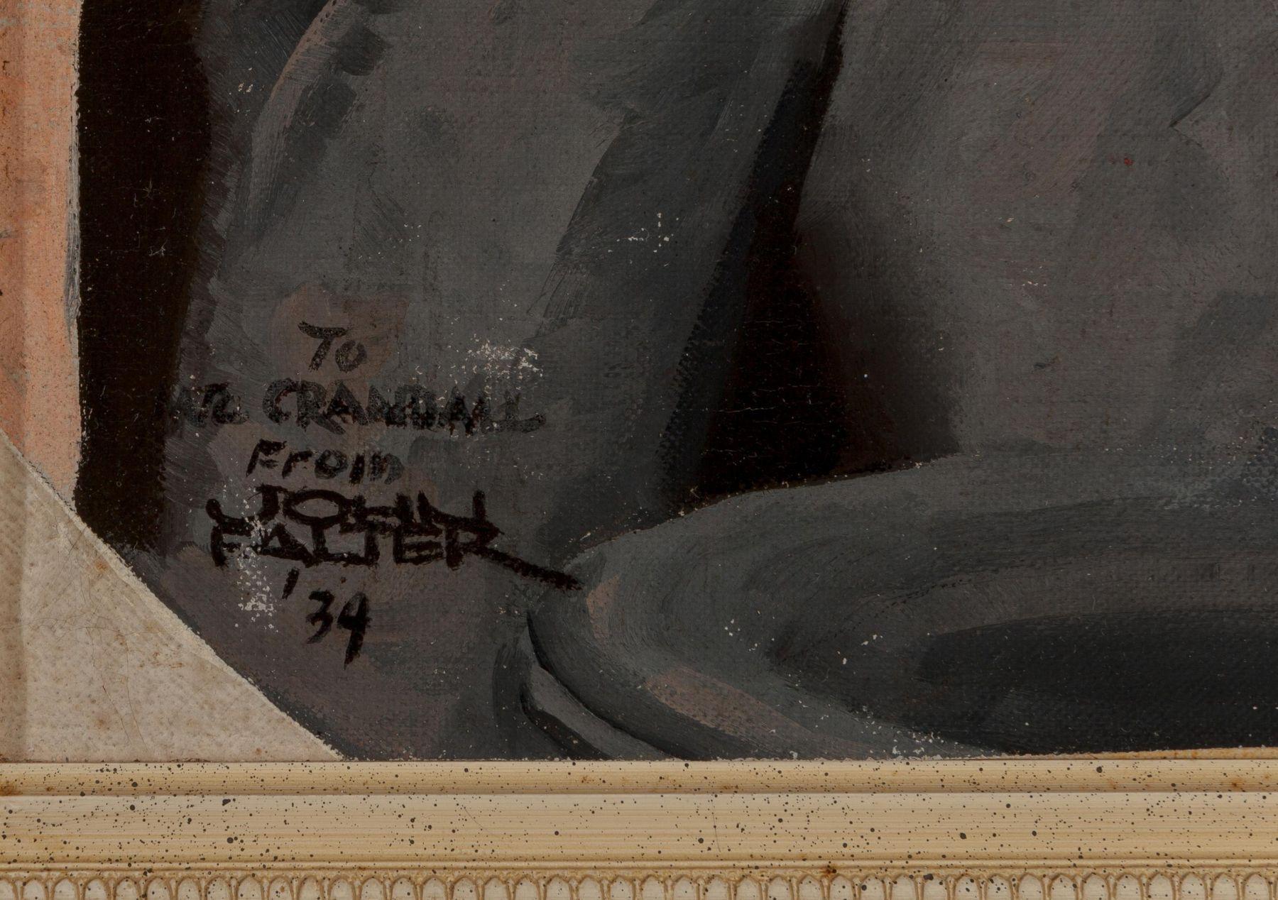 Medium: Öl auf Leinwand
Unterschrift: Unterzeichnet, datiert und gewidmet unten links