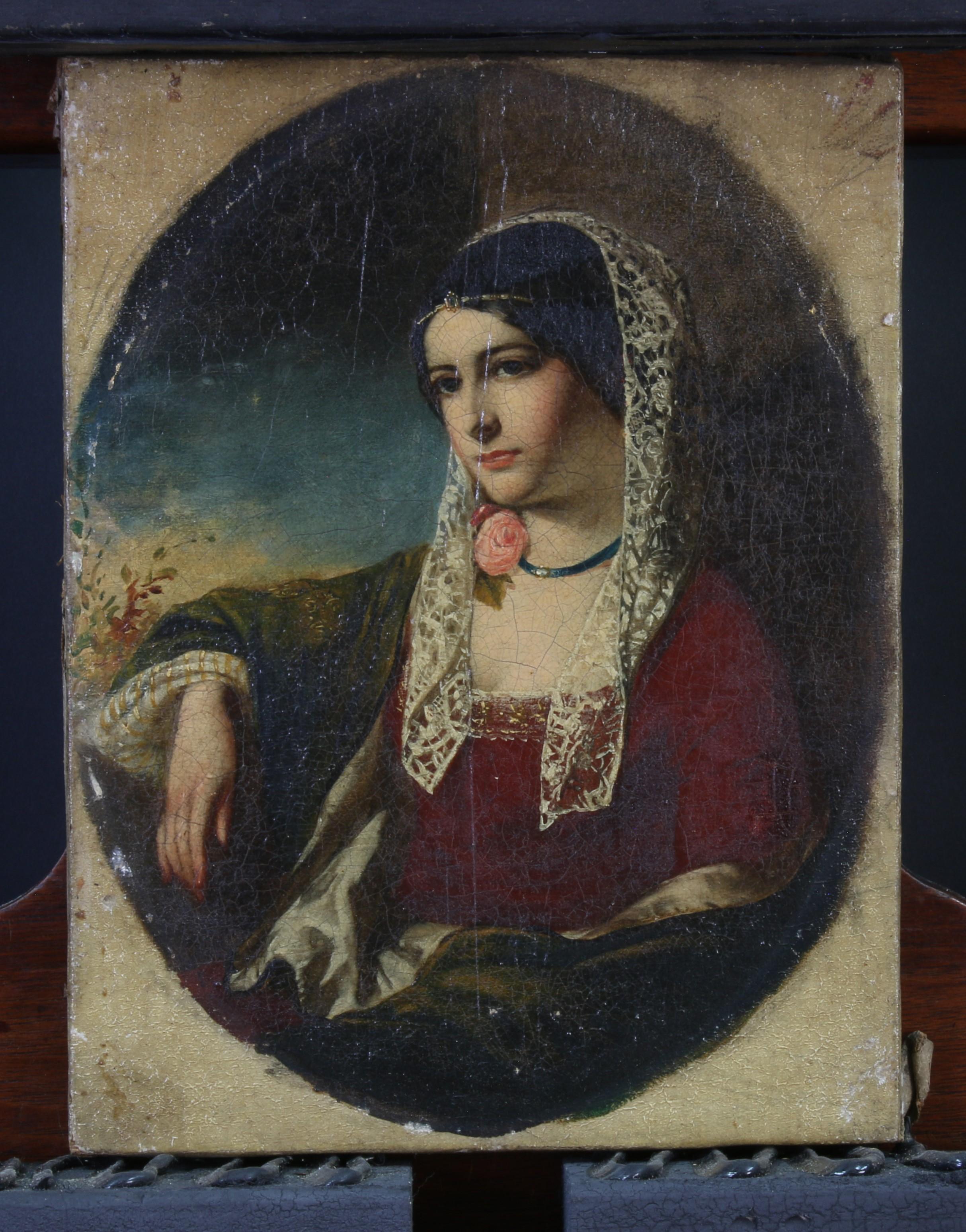 La beauté espagnole - Marron Portrait Painting par John Philip