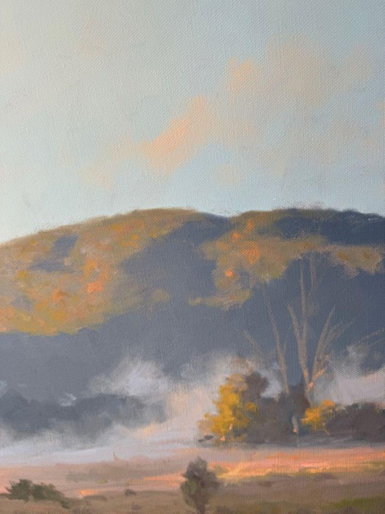 Harbinger to Fall, paesaggio impressionista originale della Scuola del Fiume Hudson 28x36 in vendita 1
