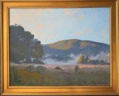 Harbinger to Fall, paisaje impresionista original de 28x36 de la Escuela del Río Hudson