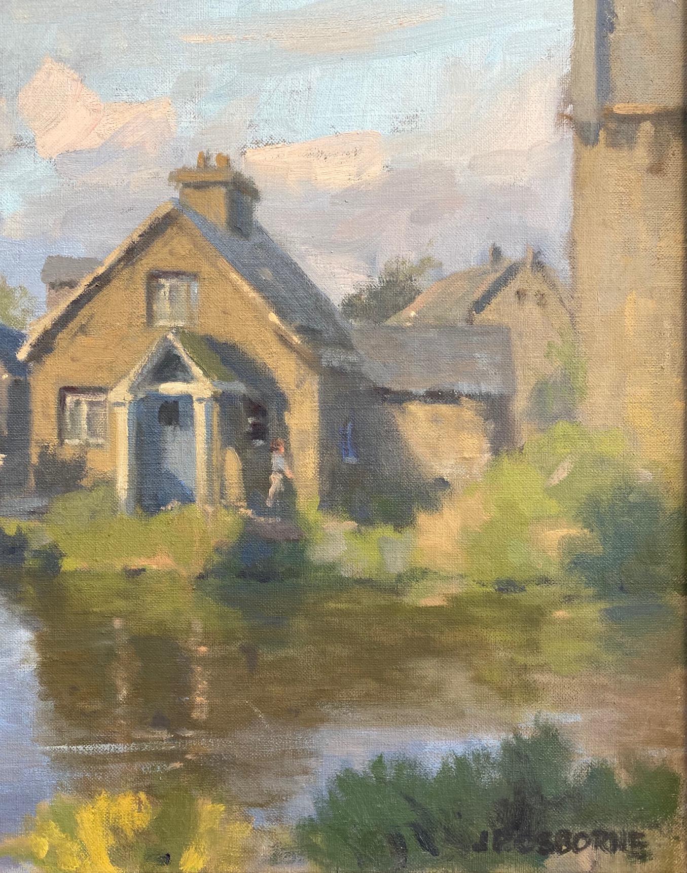 The Mill, First Slaughter, originelle impressionistische englische Landschaft im Angebot 3