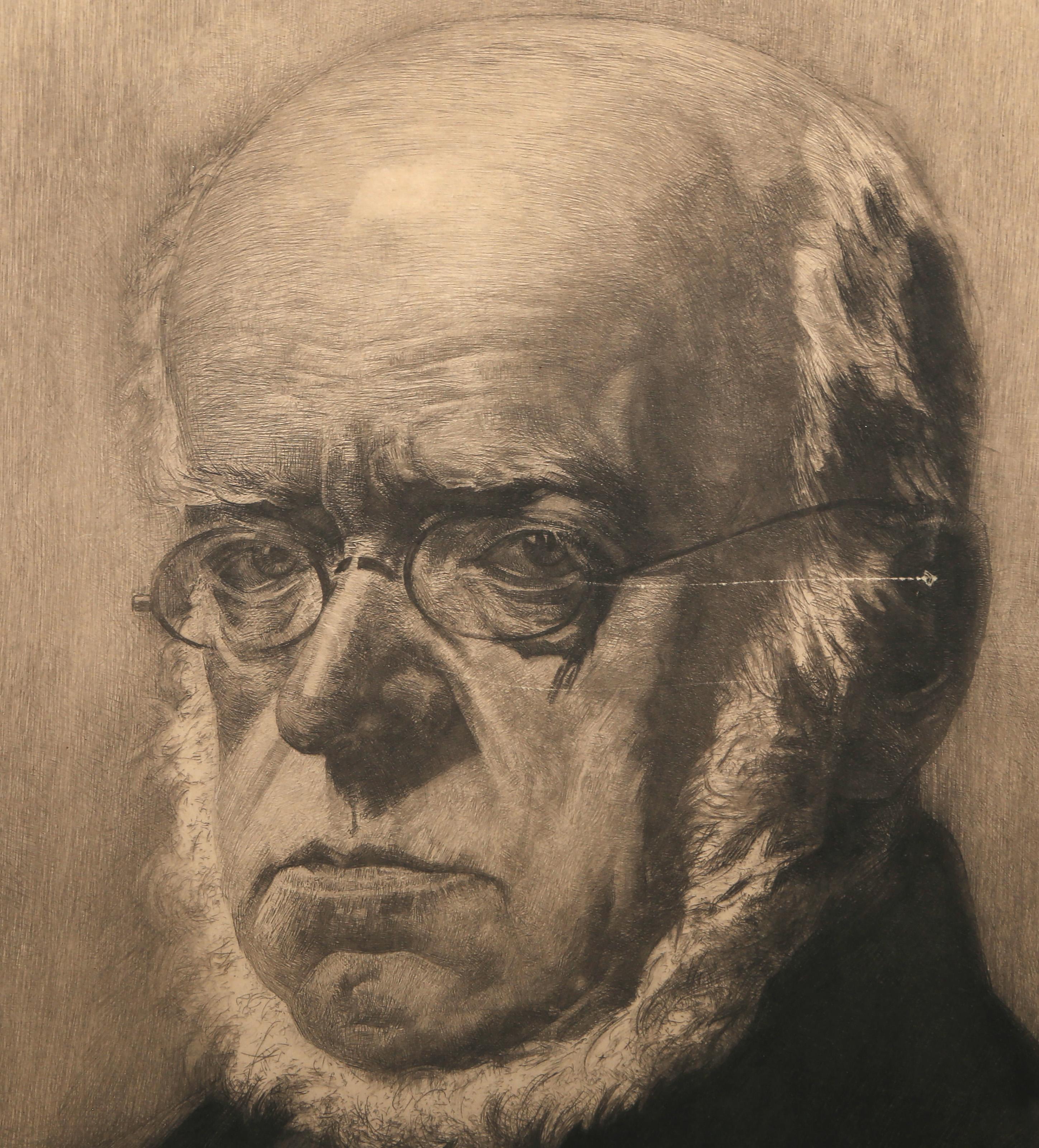 Adolph Menzel, Moderne Radierung von John Phillips im Angebot 1