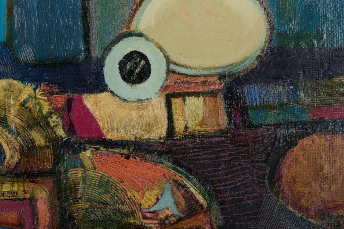 John Picking. Öl auf Leinwand. Abstrakte Komposition mit einer männlichen Büste. im Angebot 2