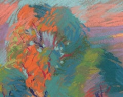 Untitled Pastel #19, Pastel on Sandpaper, Circa 1920-30, Framed
