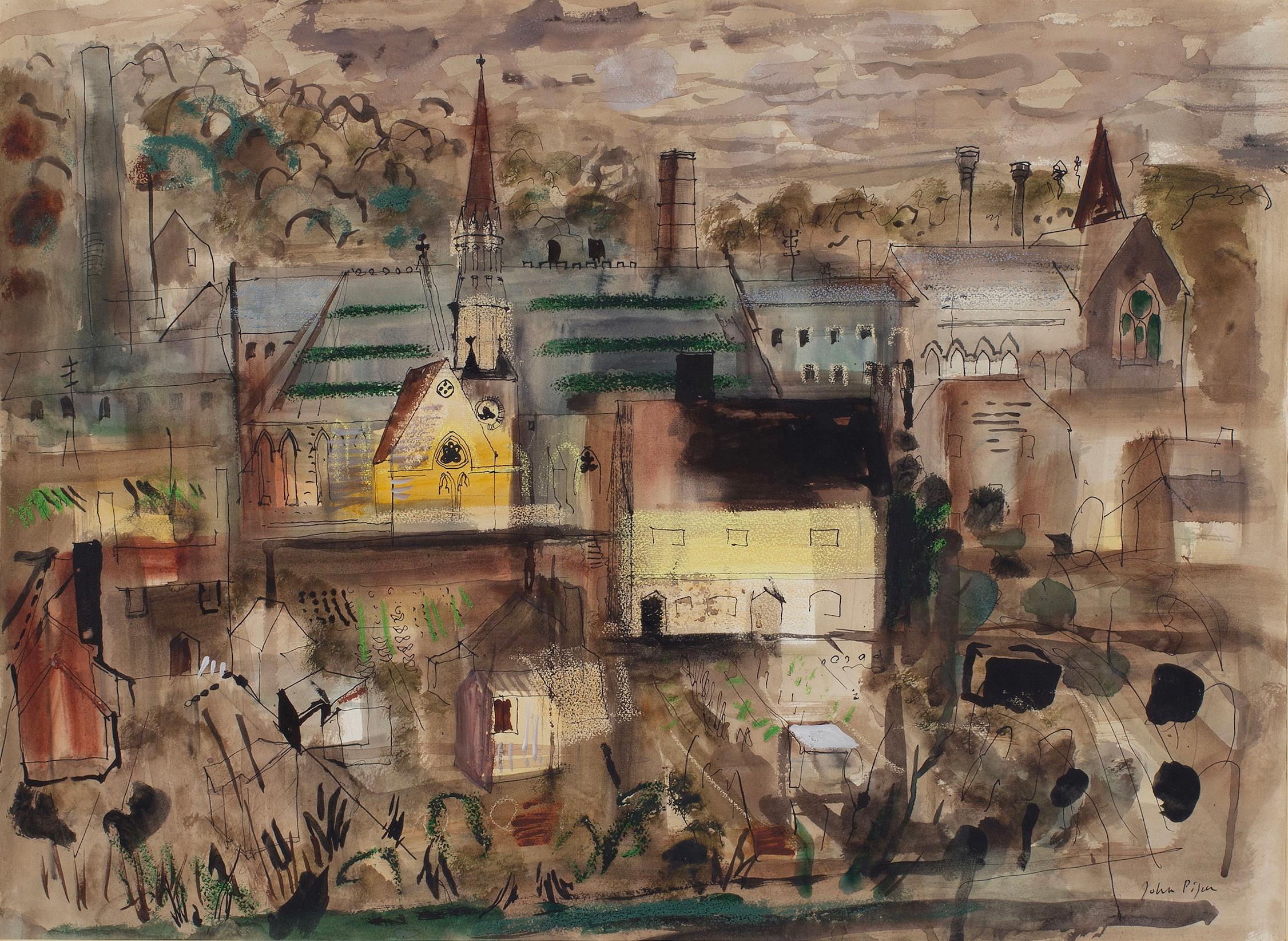 Coalport Shropshire, 1957 - Painting de John Piper CH