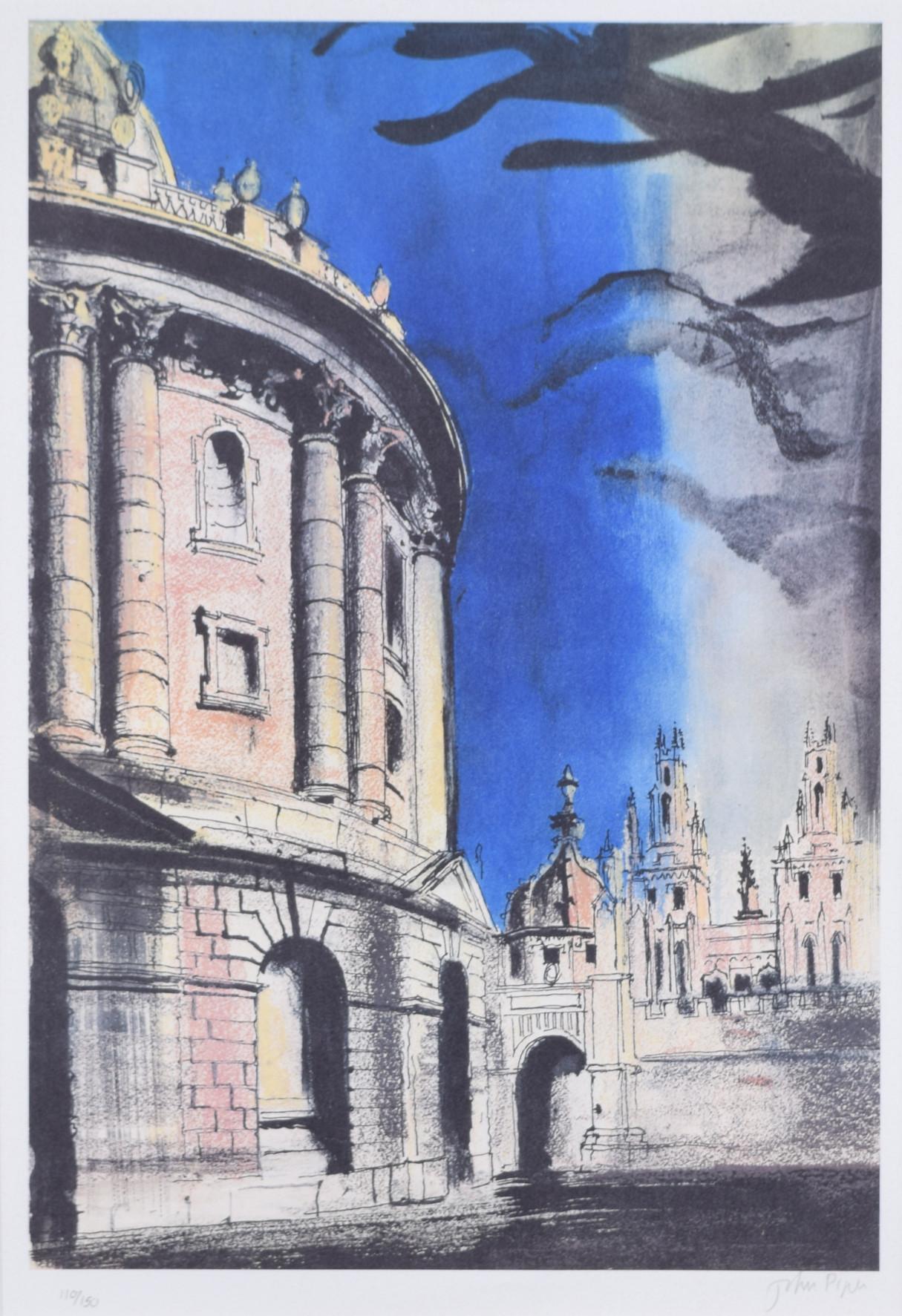 Radcliffe Camera, University of Oxford lithograph by John Piper - Abstract Painting by John Piper CH