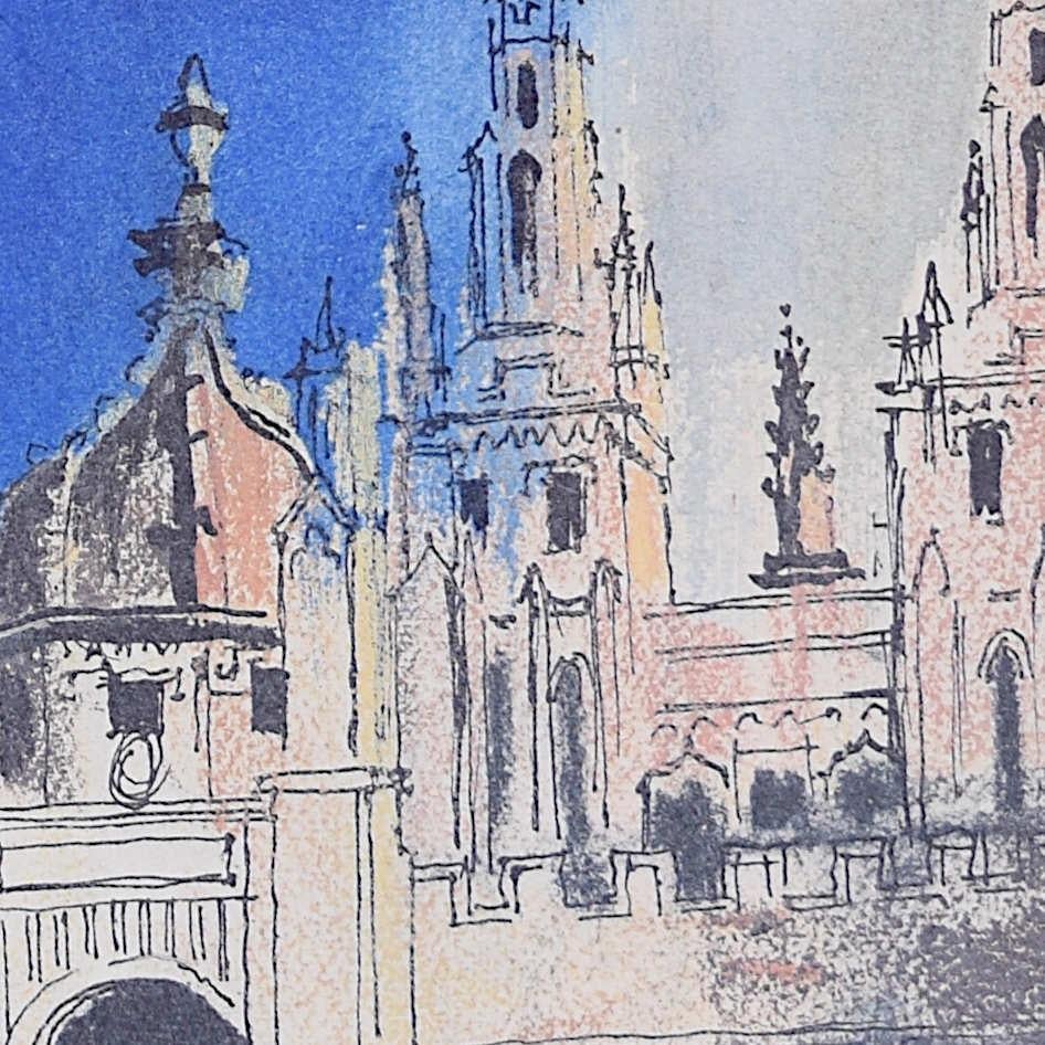 Radcliffe Camera, University of Oxford lithograph by John Piper For Sale 1
