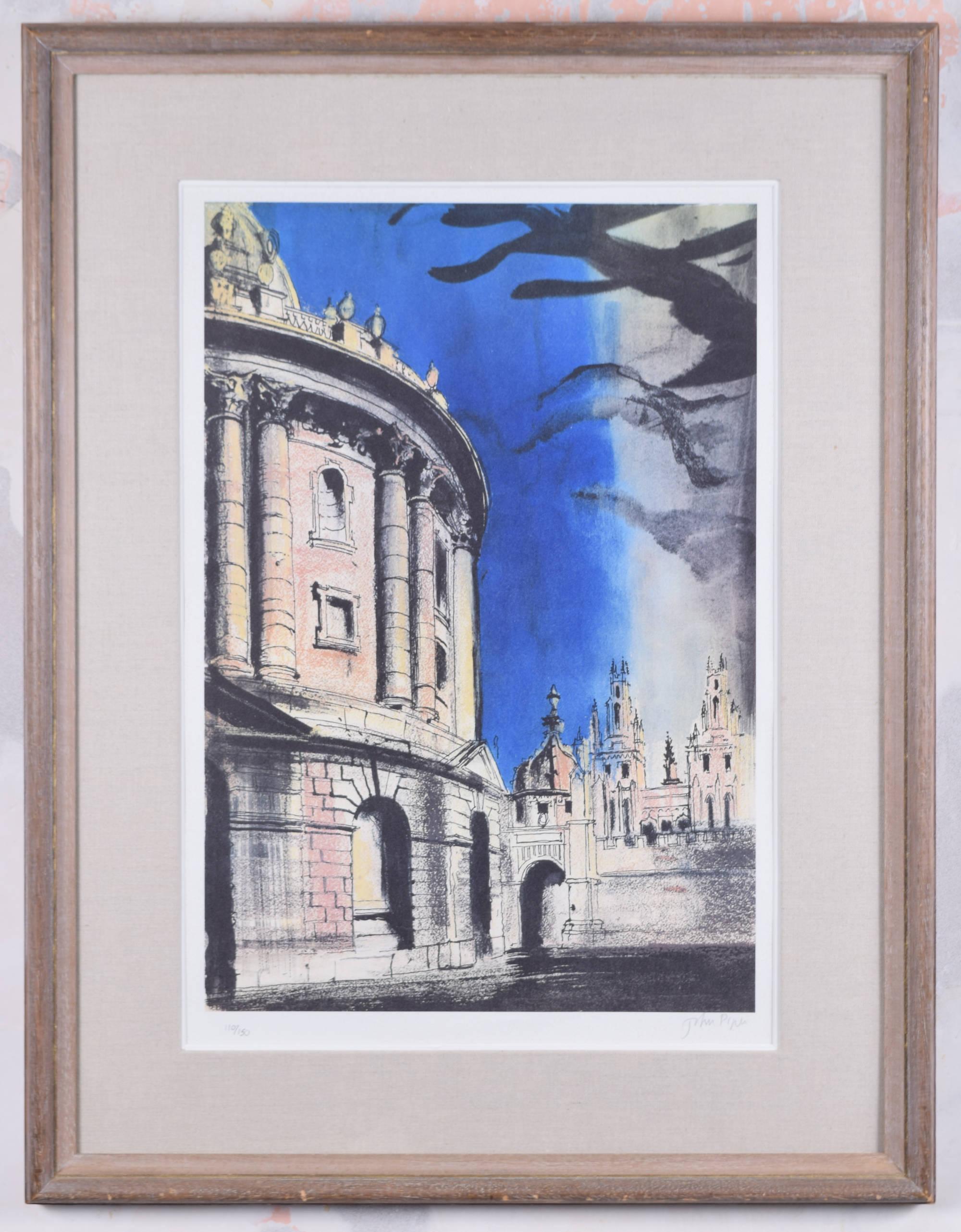 Radcliffe Camera, University of Oxford lithograph by John Piper - Painting by John Piper CH