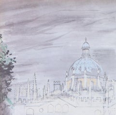 All Souls (View from Queen's College, Oxford) John Piper 1972 lithograph
